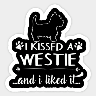 I Kissed A Westie Sticker